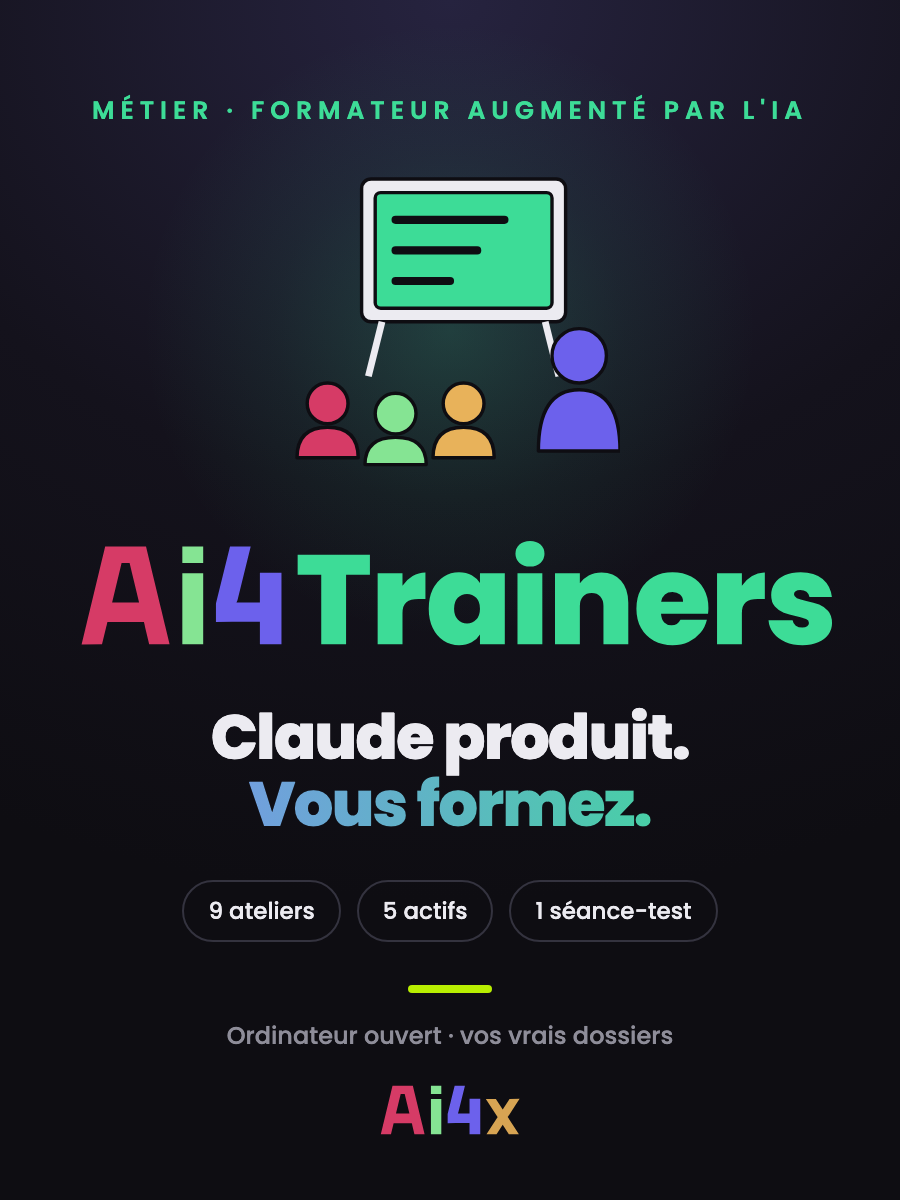 Ai4Trainers — Claude produit. Vous formez.